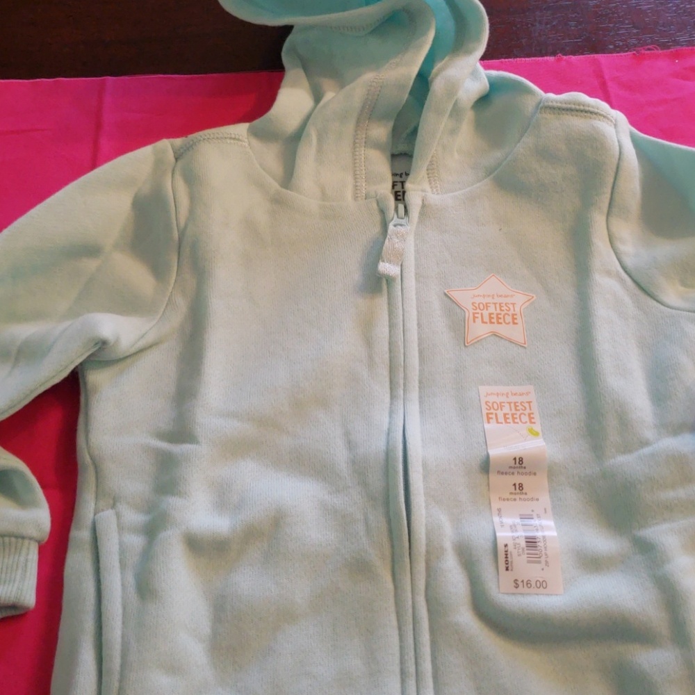 Fleece hooded jacket